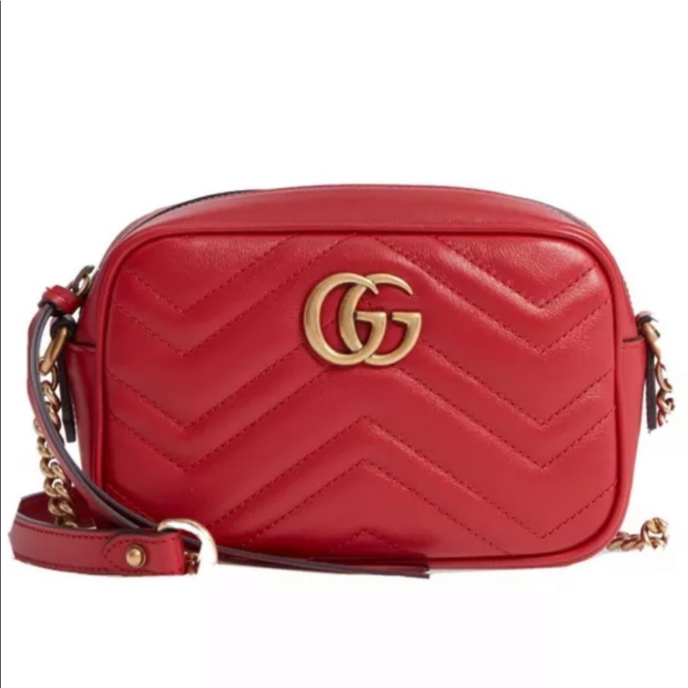 Gucci Red Marmont Mini Bag